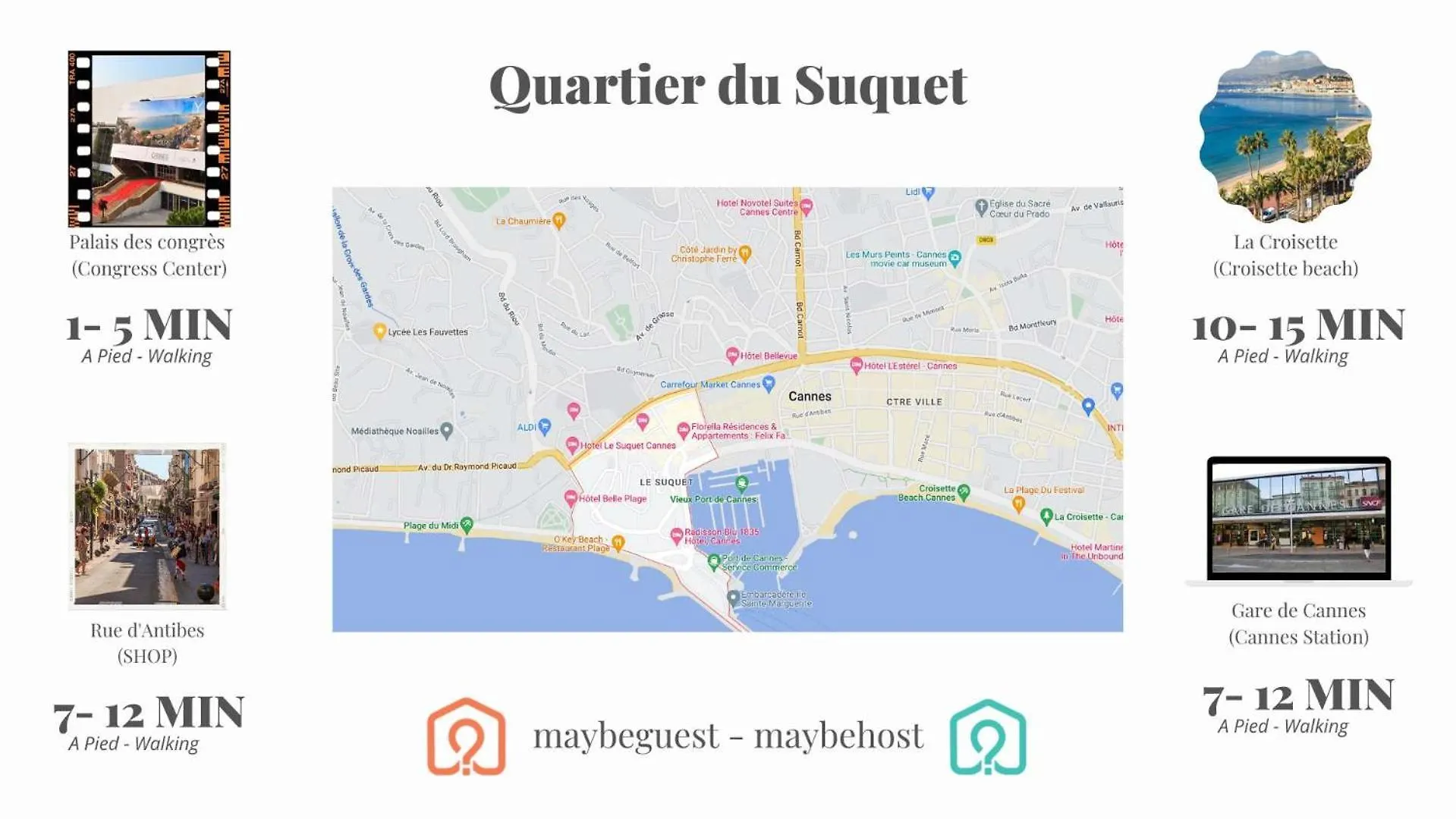 Appartement B066 Studio Design A 5 Mn De La Plage Cannes Frankrijk